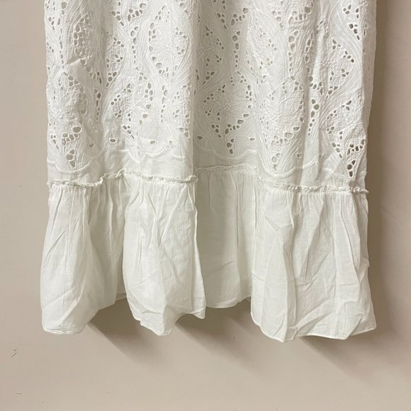 Medium- 100% Cotton White Maxi Dress - Picture 7 of 7